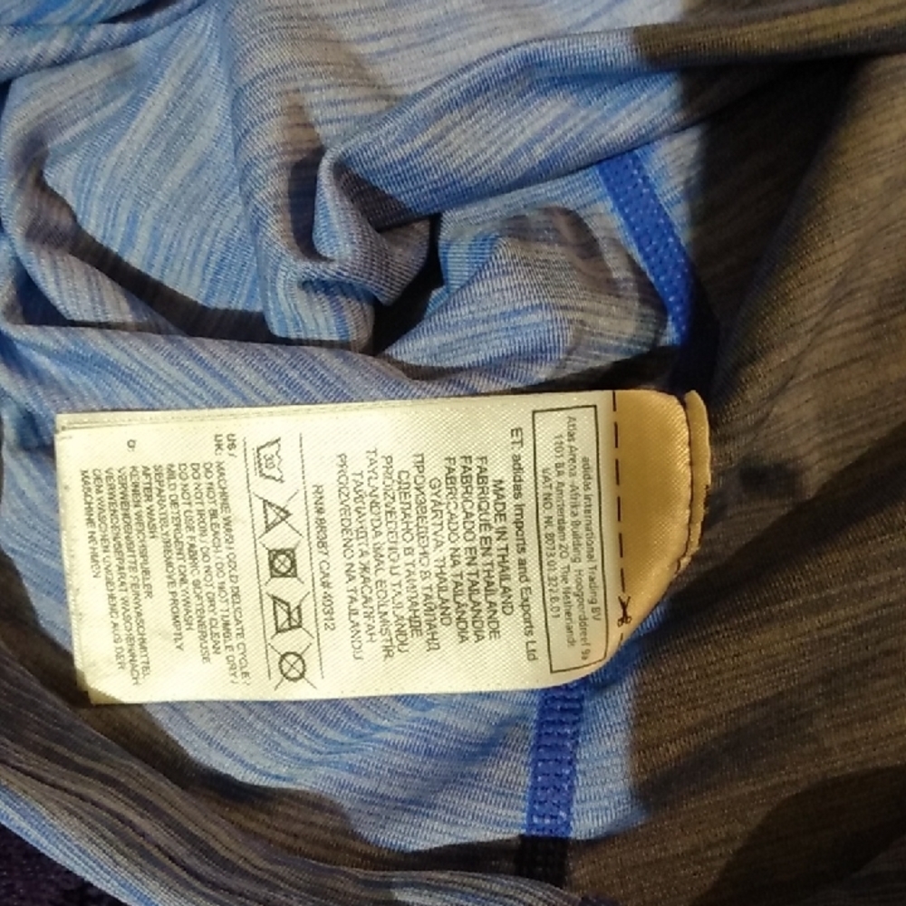 Adidas Women's Light Blue Tank with Yellow Straps - Picture 7 of 7